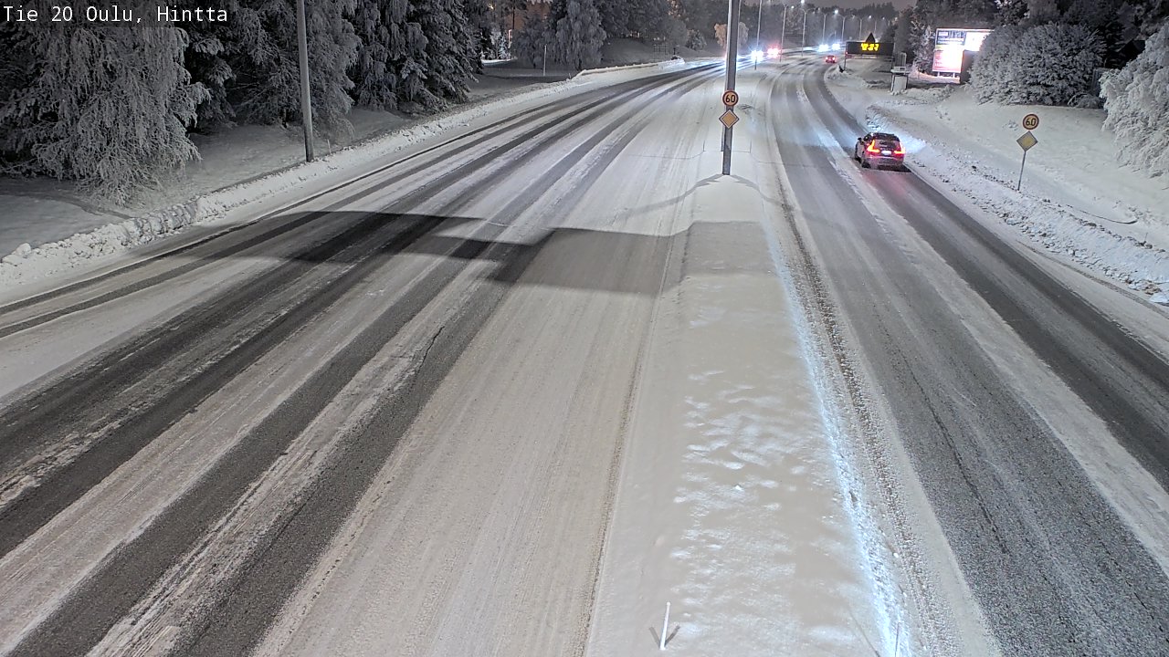 Weather Camera Image Väg 20 Uleåborg, Hintta, Oulu, Pohjois-Pohjanmaa