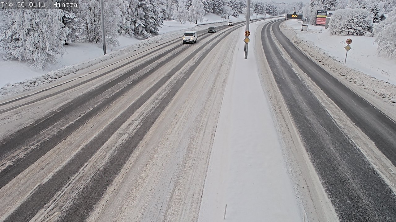 Weather Camera Image Väg 20 Uleåborg, Hintta, Oulu, Pohjois-Pohjanmaa