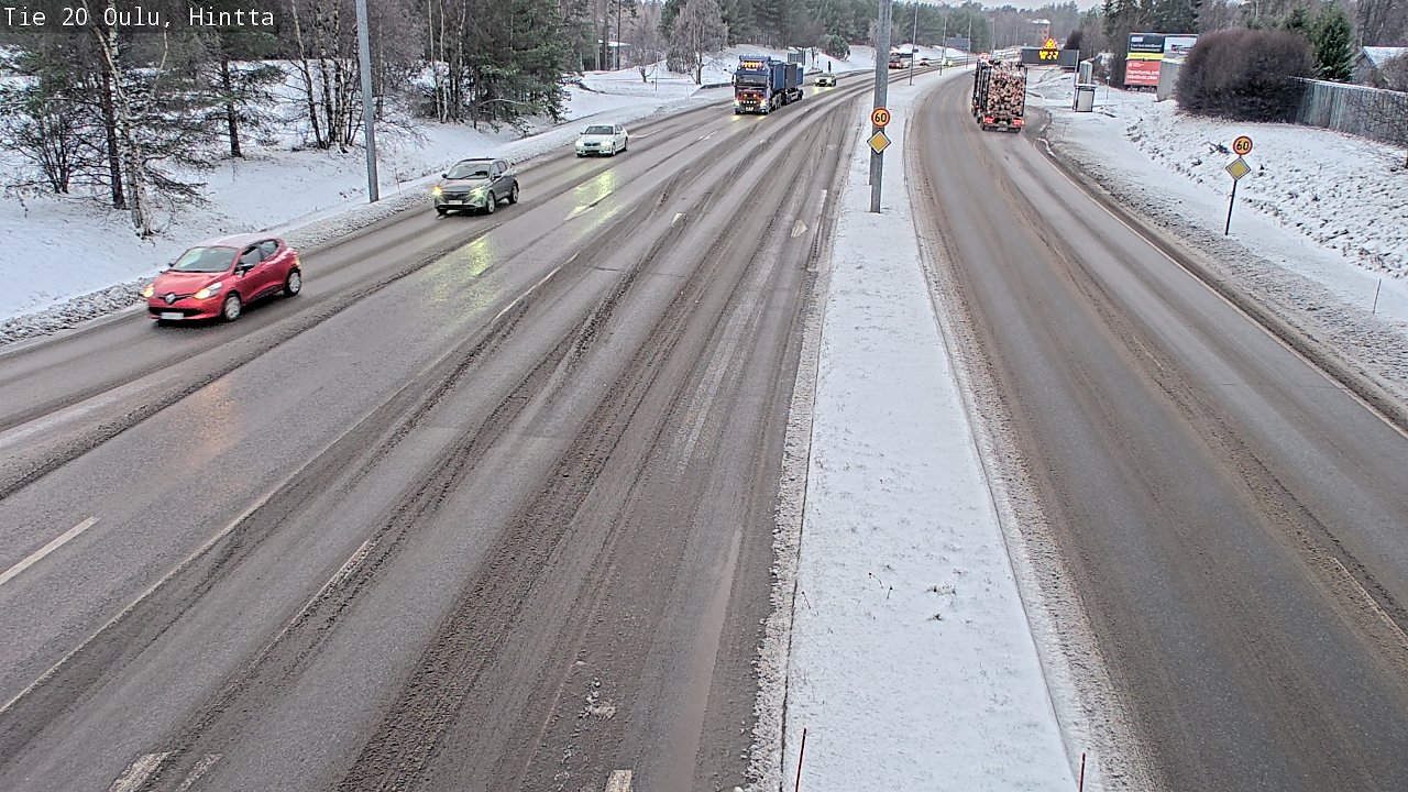 Weather Camera Image Väg 20 Uleåborg, Hintta, Oulu, Pohjois-Pohjanmaa