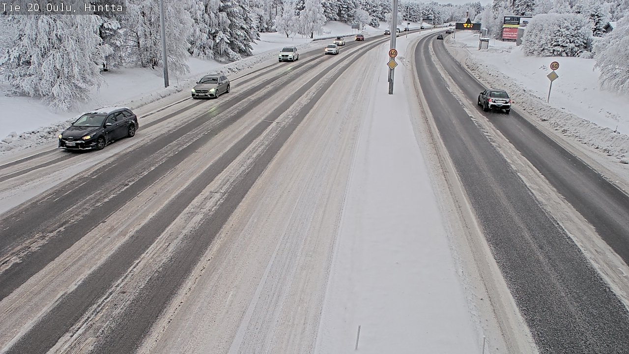Weather Camera Image Väg 20 Uleåborg, Hintta, Oulu, Pohjois-Pohjanmaa