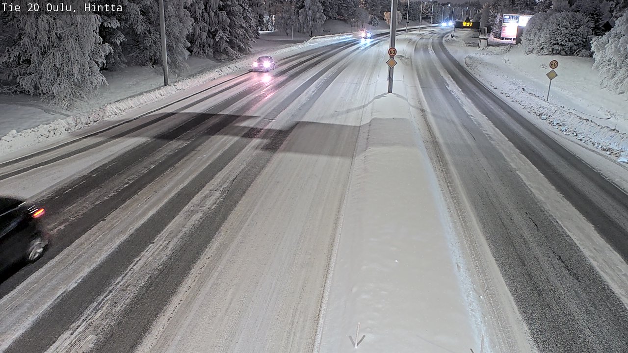 Weather Camera Image Väg 20 Uleåborg, Hintta, Oulu, Pohjois-Pohjanmaa