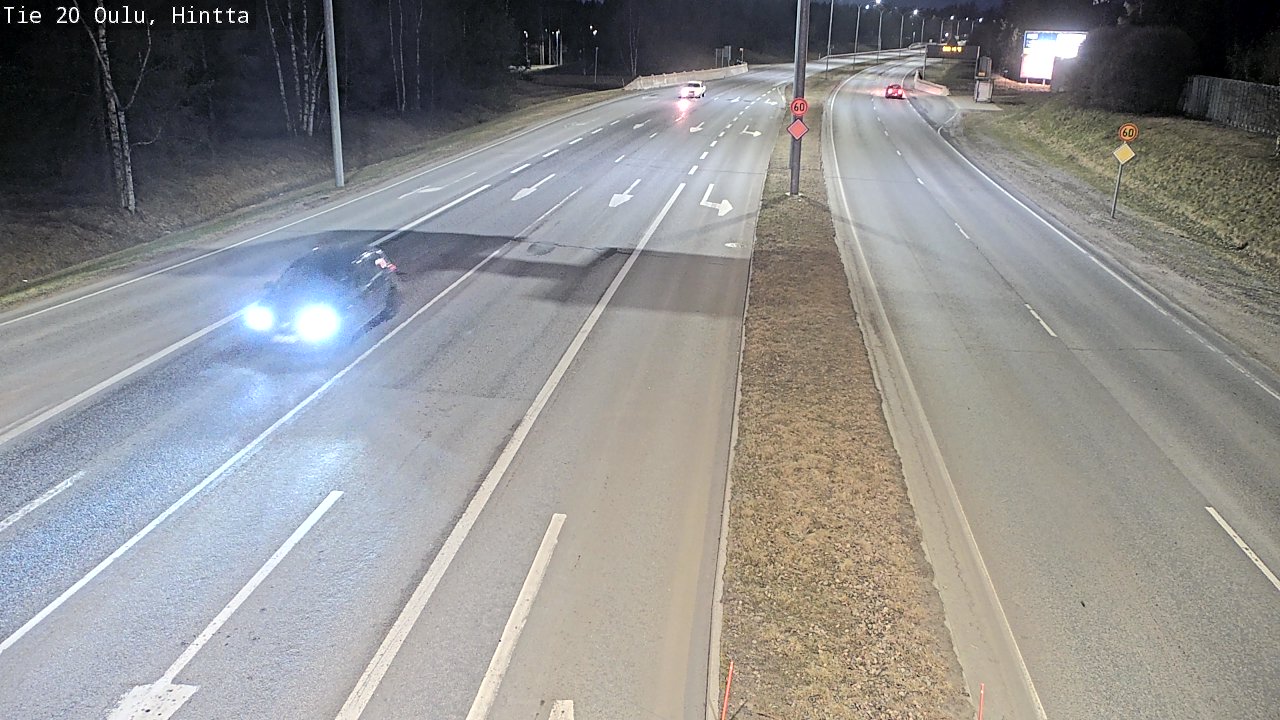 Weather Camera Image Väg 20 Uleåborg, Hintta, Oulu, Pohjois-Pohjanmaa