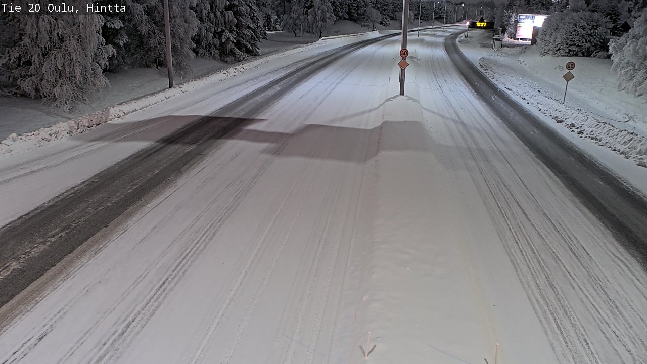 Weather Camera Image Road 20 Oulu, Hintta, Oulu, Pohjois-Pohjanmaa