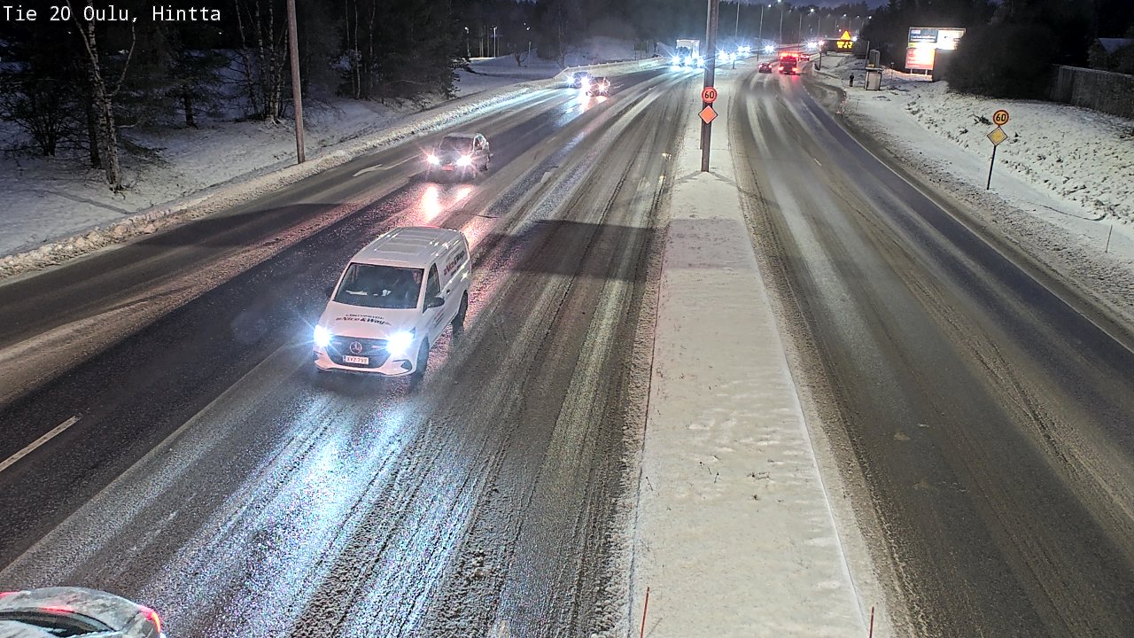 Weather Camera Image Väg 20 Uleåborg, Hintta, Oulu, Pohjois-Pohjanmaa
