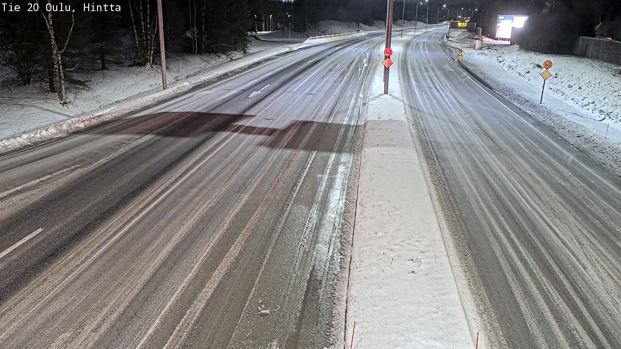 Weather Camera Image Road 20 Oulu, Hintta, Oulu, Pohjois-Pohjanmaa