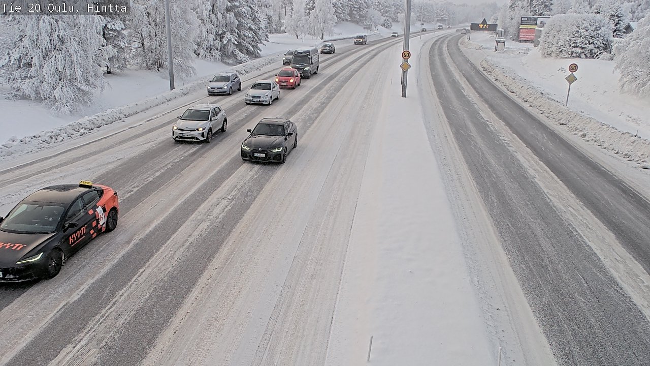 Weather Camera Image Väg 20 Uleåborg, Hintta, Oulu, Pohjois-Pohjanmaa