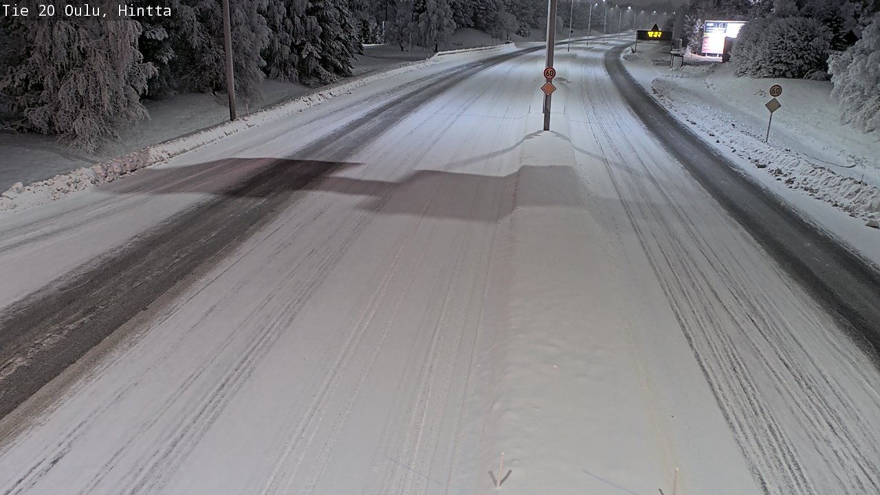 Weather Camera Image Road 20 Oulu, Hintta, Oulu, Pohjois-Pohjanmaa