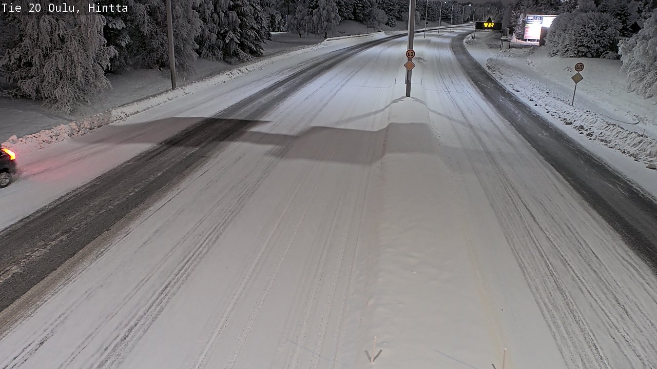 Weather Camera Image Road 20 Oulu, Hintta, Oulu, Pohjois-Pohjanmaa