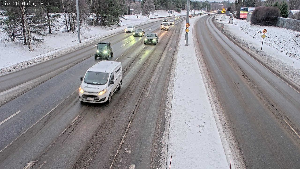Weather Camera Image Väg 20 Uleåborg, Hintta, Oulu, Pohjois-Pohjanmaa