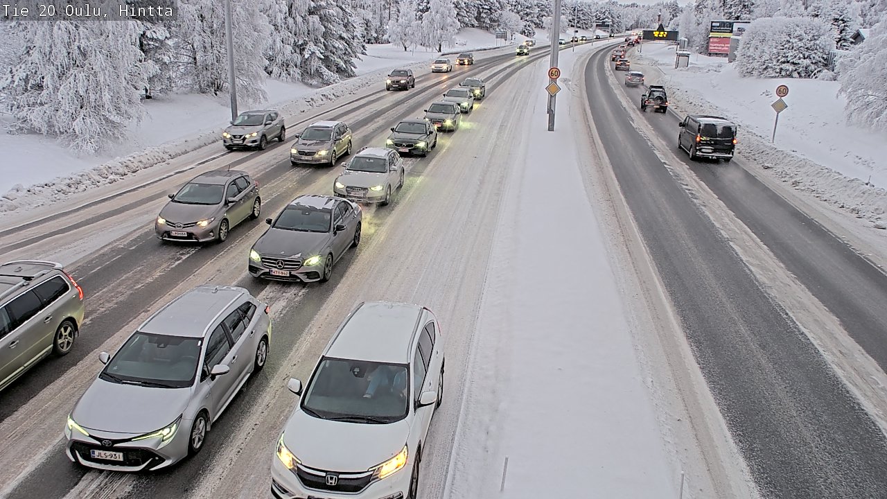 Weather Camera Image Väg 20 Uleåborg, Hintta, Oulu, Pohjois-Pohjanmaa