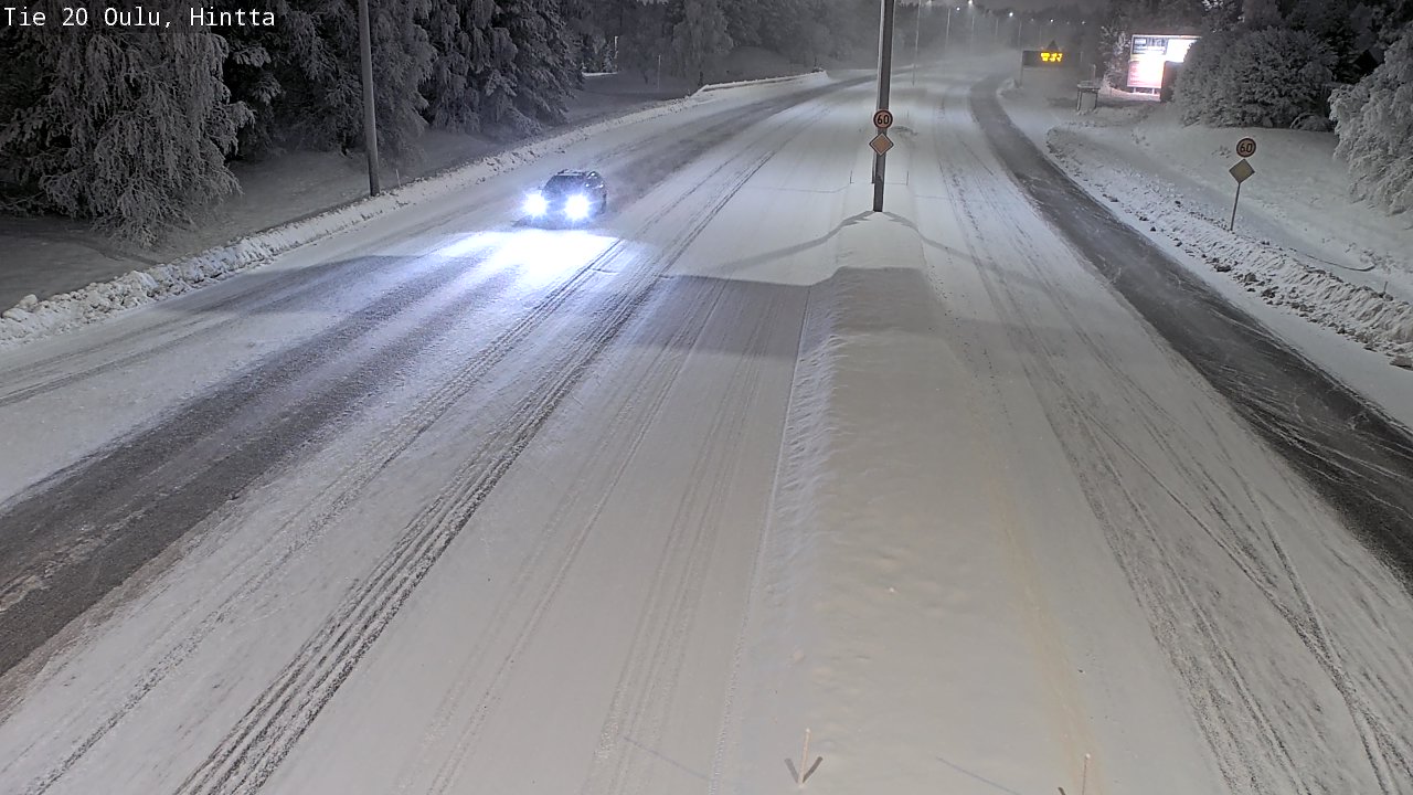 Weather Camera Image Road 20 Oulu, Hintta, Oulu, Pohjois-Pohjanmaa