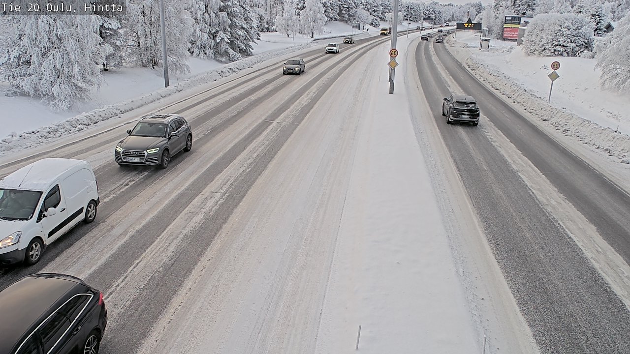 Weather Camera Image Väg 20 Uleåborg, Hintta, Oulu, Pohjois-Pohjanmaa