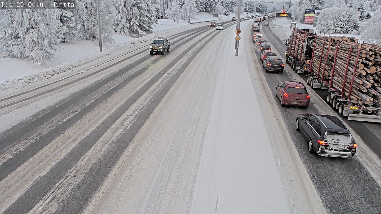 Weather Camera Image Väg 20 Uleåborg, Hintta, Oulu, Pohjois-Pohjanmaa