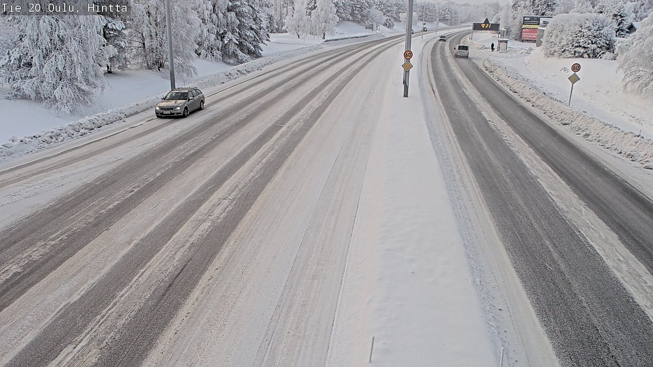 Weather Camera Image Väg 20 Uleåborg, Hintta, Oulu, Pohjois-Pohjanmaa