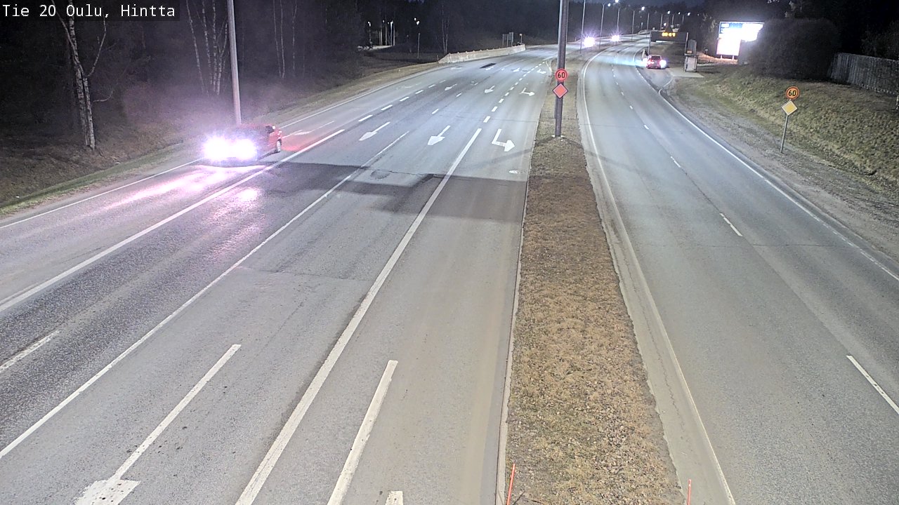 Weather Camera Image Väg 20 Uleåborg, Hintta, Oulu, Pohjois-Pohjanmaa