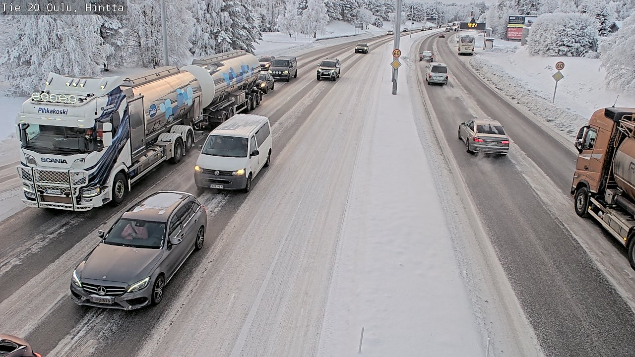 Weather Camera Image Väg 20 Uleåborg, Hintta, Oulu, Pohjois-Pohjanmaa