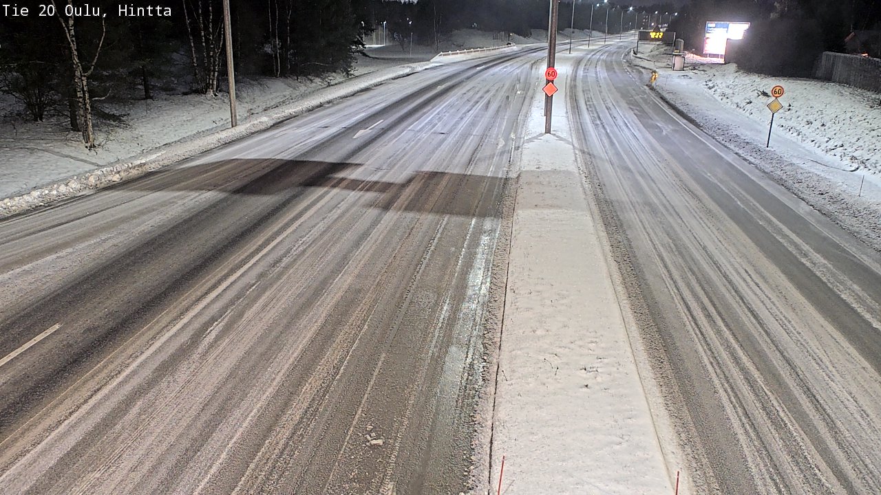 Weather Camera Image Road 20 Oulu, Hintta, Oulu, Pohjois-Pohjanmaa