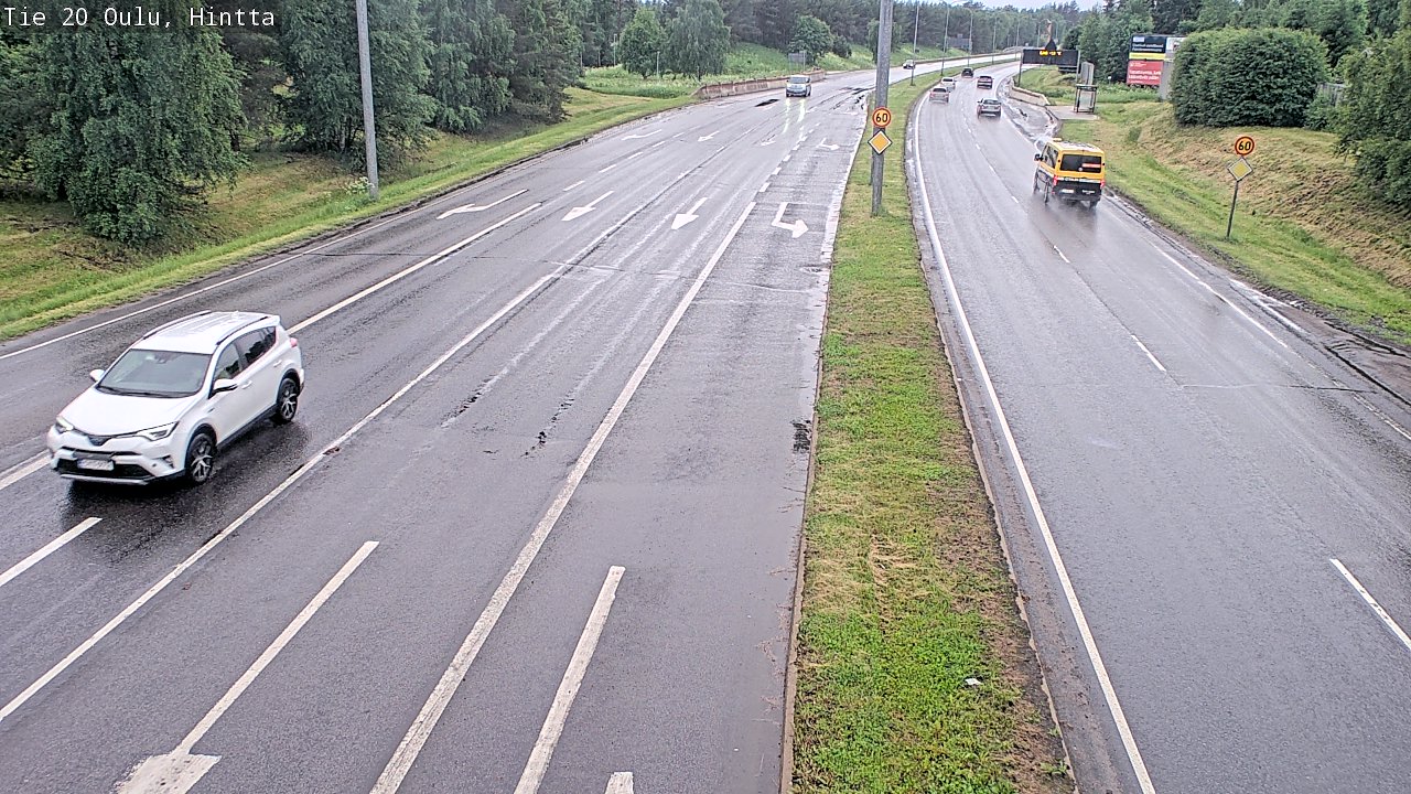 Weather Camera Image Väg 20 Uleåborg, Hintta, Oulu, Pohjois-Pohjanmaa