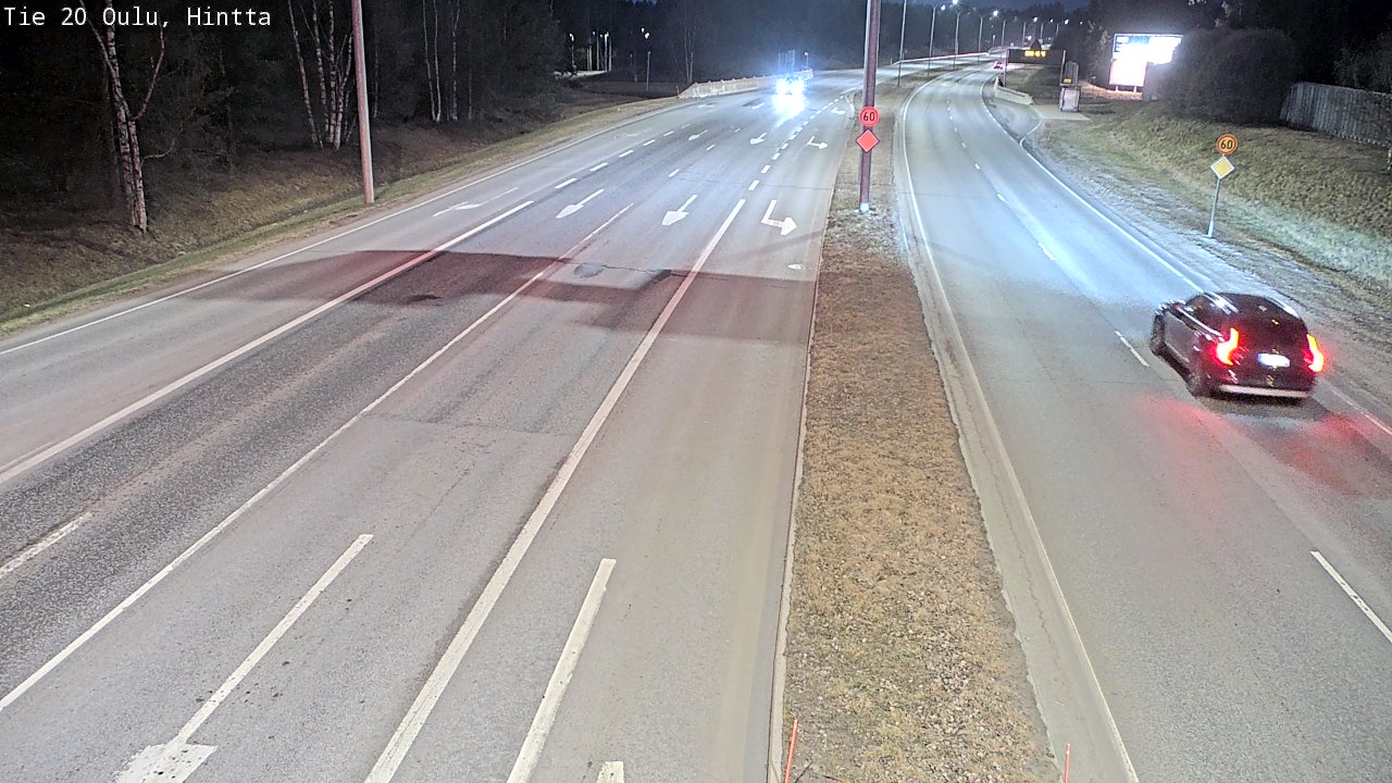 Weather Camera Image Väg 20 Uleåborg, Hintta, Oulu, Pohjois-Pohjanmaa