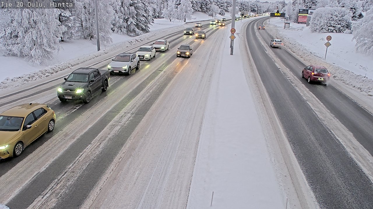 Weather Camera Image Väg 20 Uleåborg, Hintta, Oulu, Pohjois-Pohjanmaa