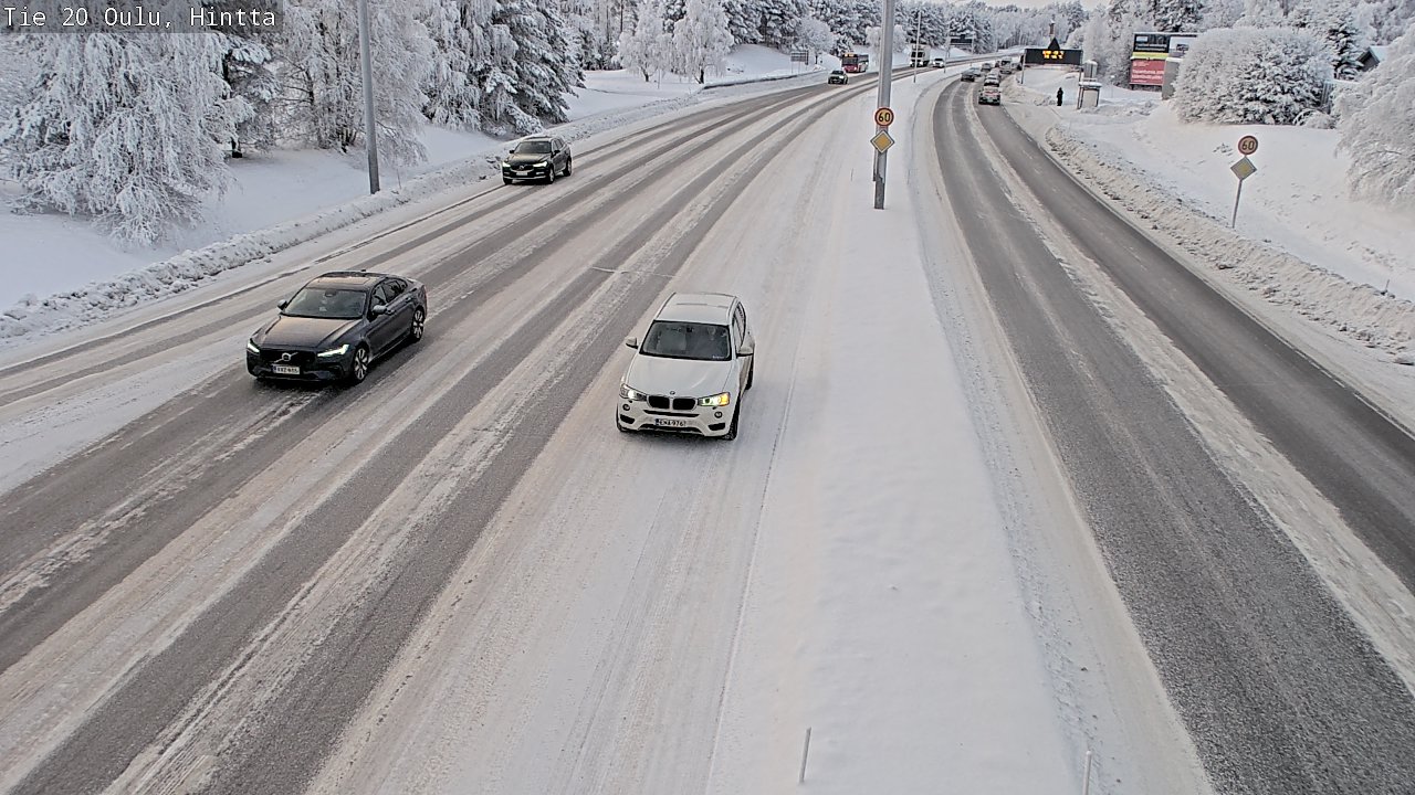 Weather Camera Image Väg 20 Uleåborg, Hintta, Oulu, Pohjois-Pohjanmaa