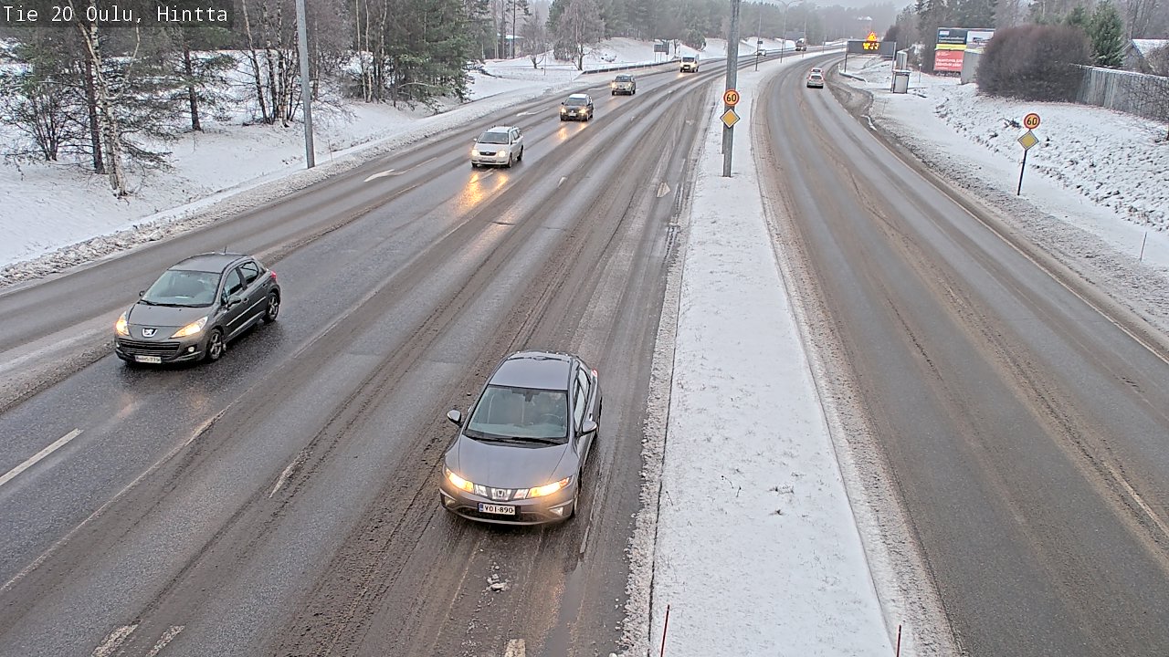 Weather Camera Image Road 20 Oulu, Hintta, Oulu, Pohjois-Pohjanmaa