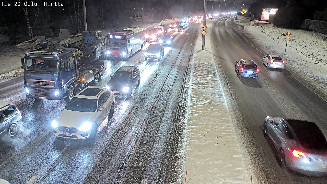 Weather Camera Image Väg 20 Uleåborg, Hintta, Oulu, Pohjois-Pohjanmaa