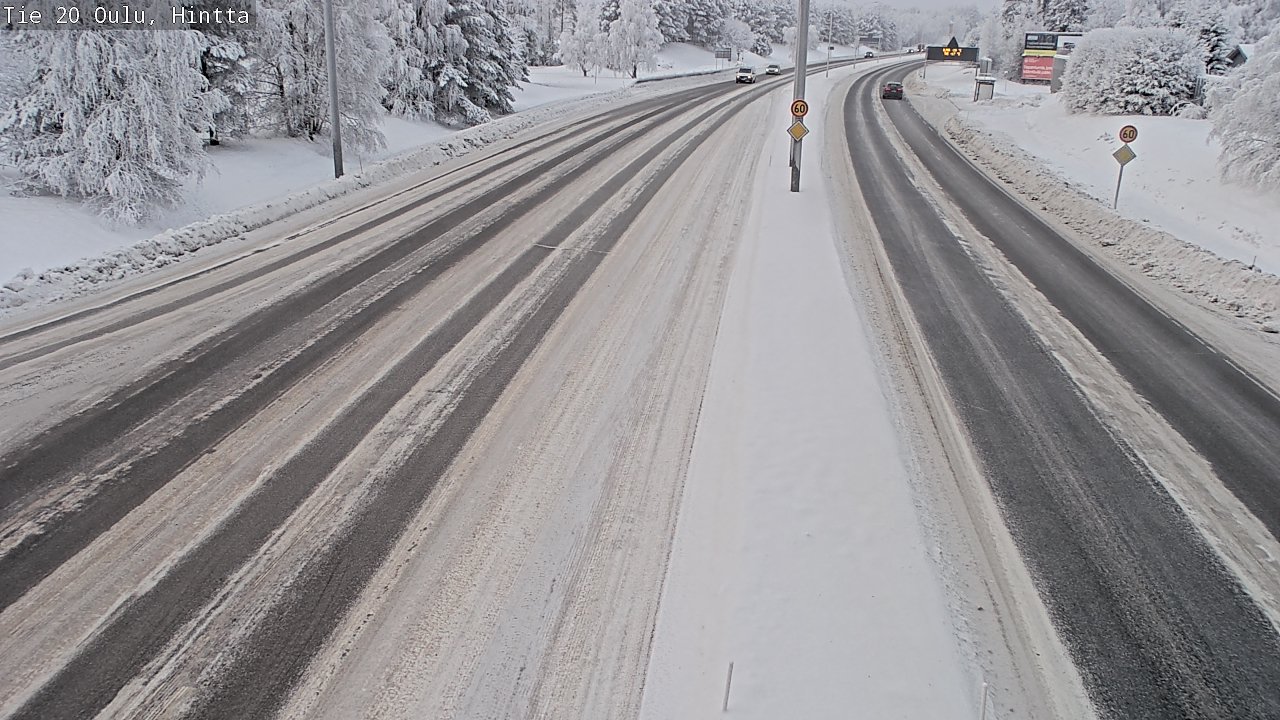 Weather Camera Image Väg 20 Uleåborg, Hintta, Oulu, Pohjois-Pohjanmaa