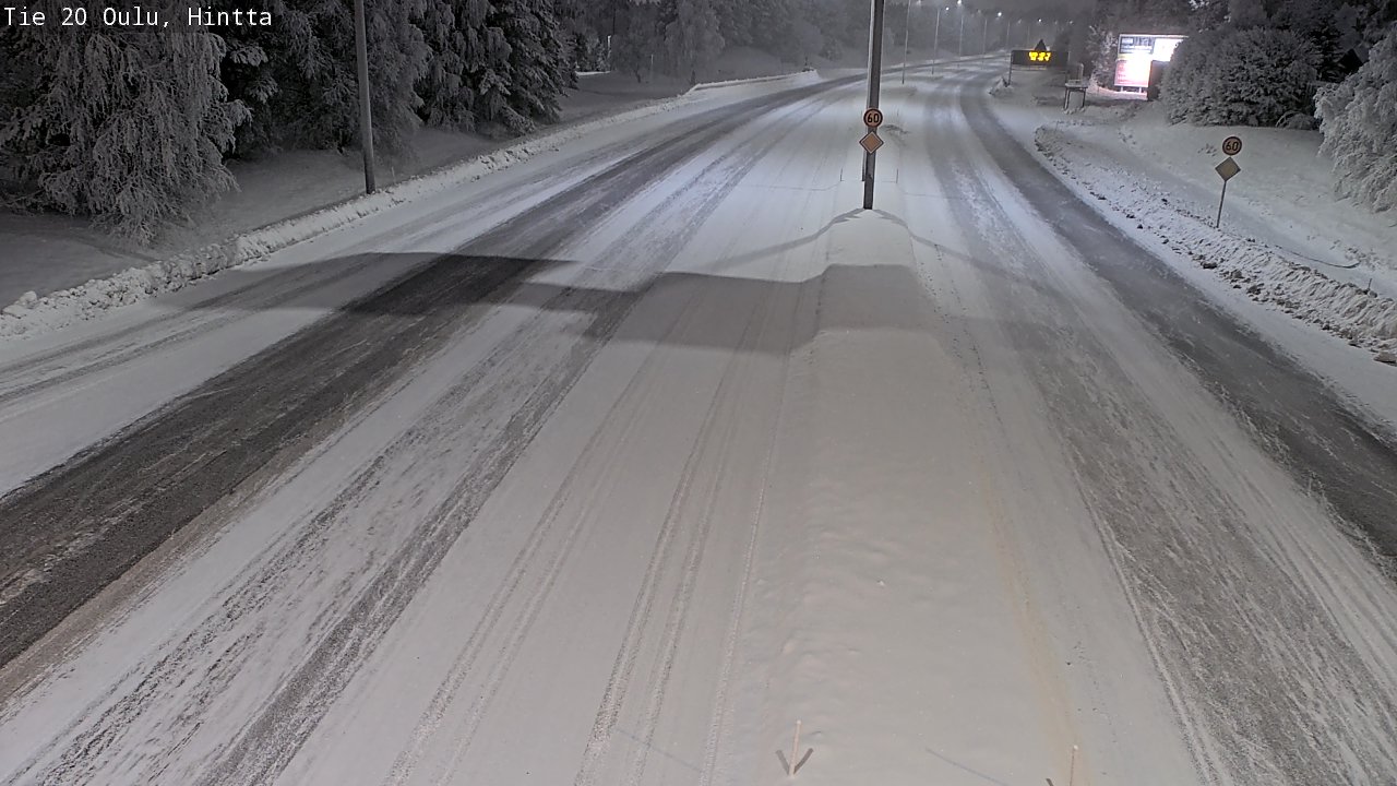 Weather Camera Image Road 20 Oulu, Hintta, Oulu, Pohjois-Pohjanmaa
