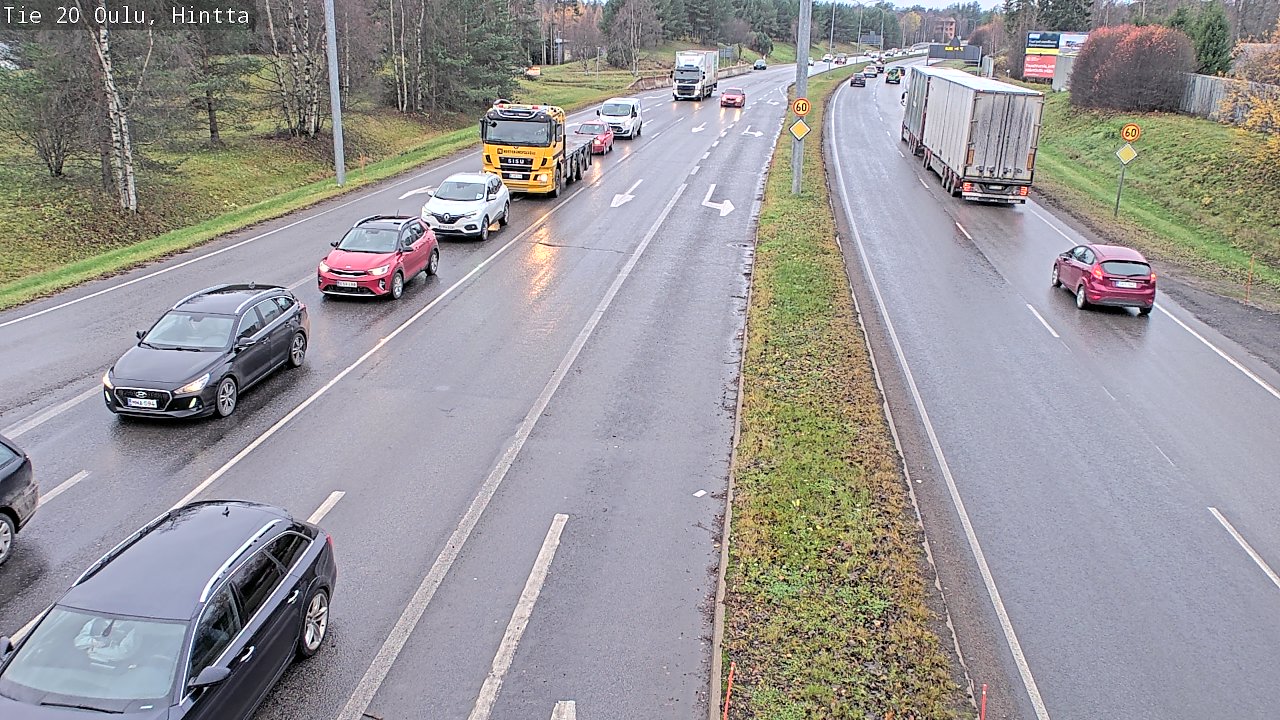 Weather Camera Image Väg 20 Uleåborg, Hintta, Oulu, Pohjois-Pohjanmaa