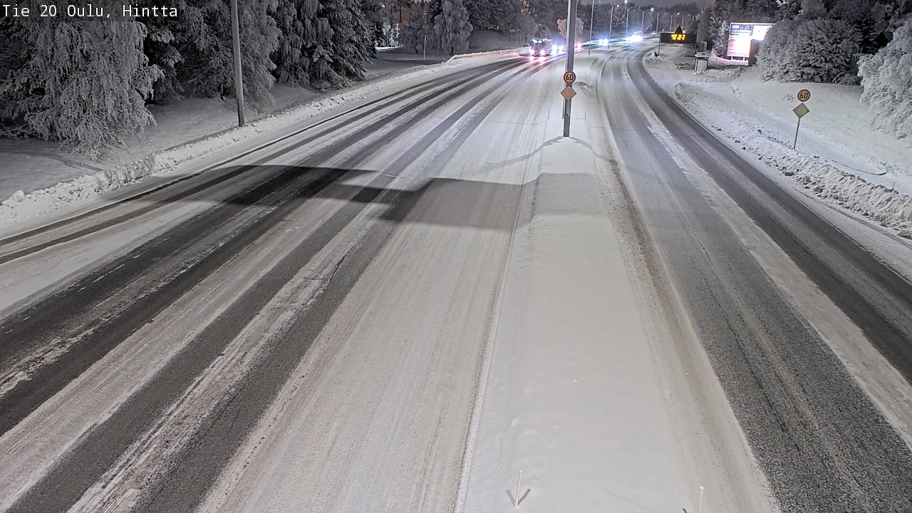 Weather Camera Image Väg 20 Uleåborg, Hintta, Oulu, Pohjois-Pohjanmaa