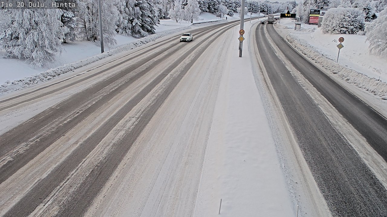 Weather Camera Image Väg 20 Uleåborg, Hintta, Oulu, Pohjois-Pohjanmaa
