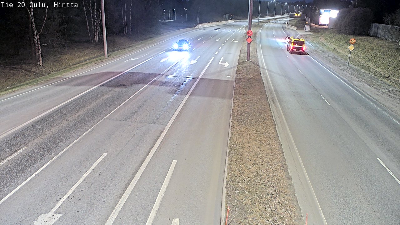 Weather Camera Image Väg 20 Uleåborg, Hintta, Oulu, Pohjois-Pohjanmaa