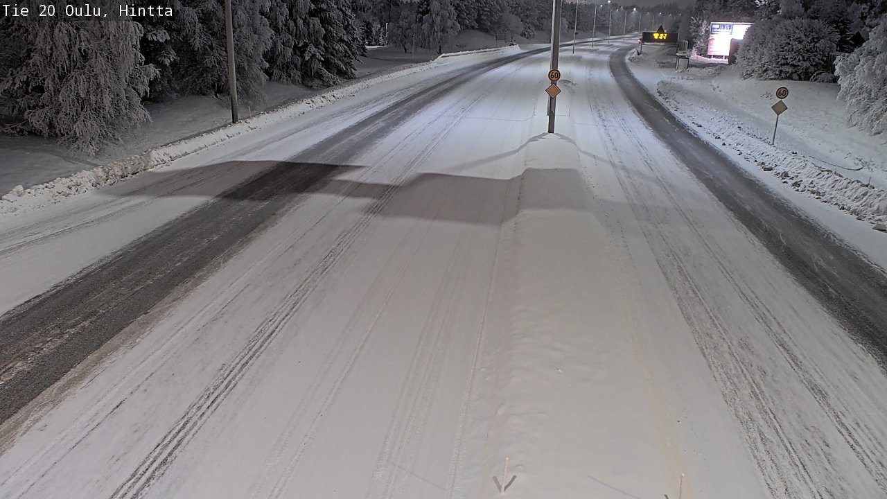 Weather Camera Image Road 20 Oulu, Hintta, Oulu, Pohjois-Pohjanmaa