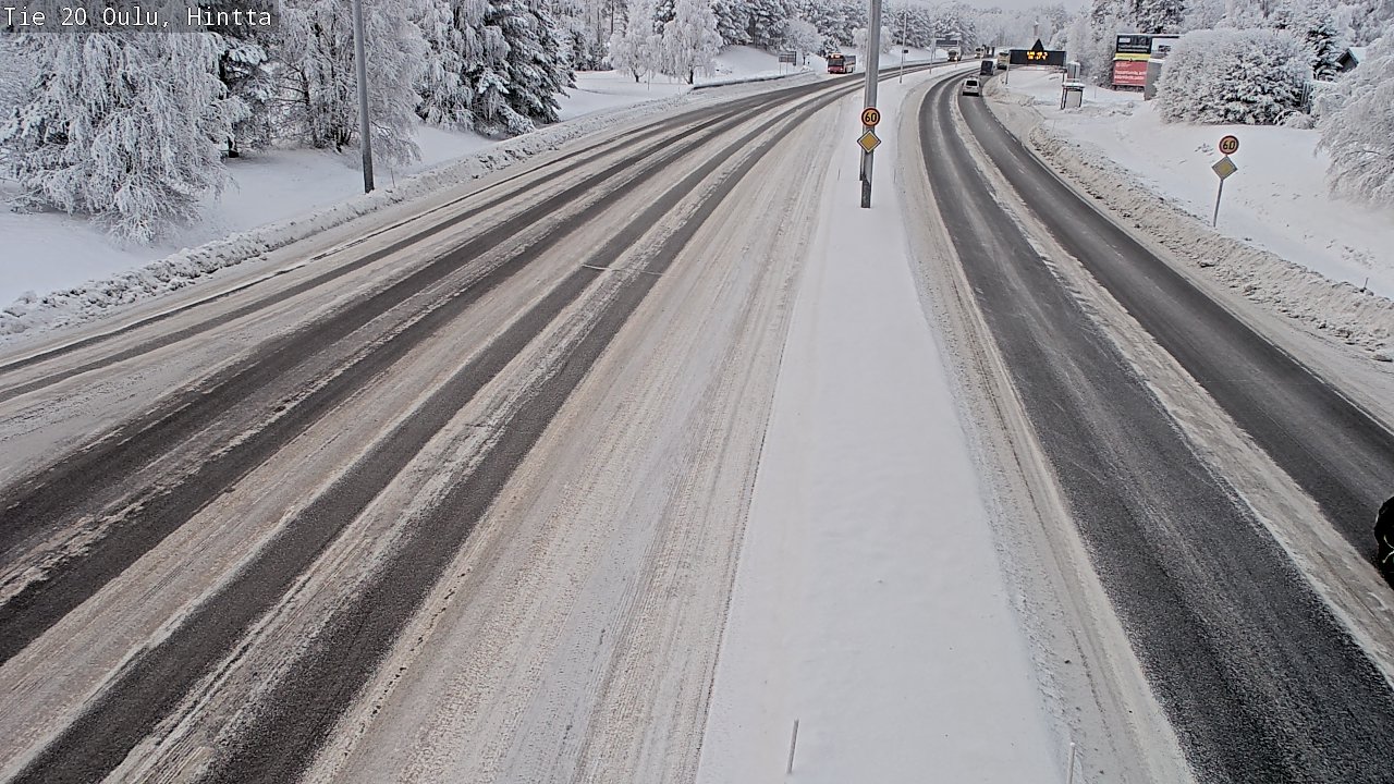 Weather Camera Image Väg 20 Uleåborg, Hintta, Oulu, Pohjois-Pohjanmaa
