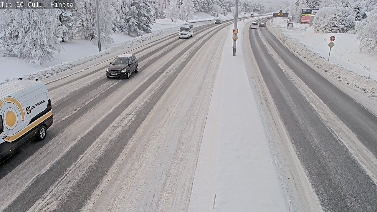 Weather Camera Image Väg 20 Uleåborg, Hintta, Oulu, Pohjois-Pohjanmaa
