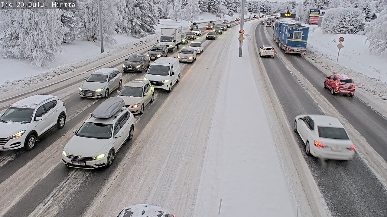 Weather Camera Image Väg 20 Uleåborg, Hintta, Oulu, Pohjois-Pohjanmaa