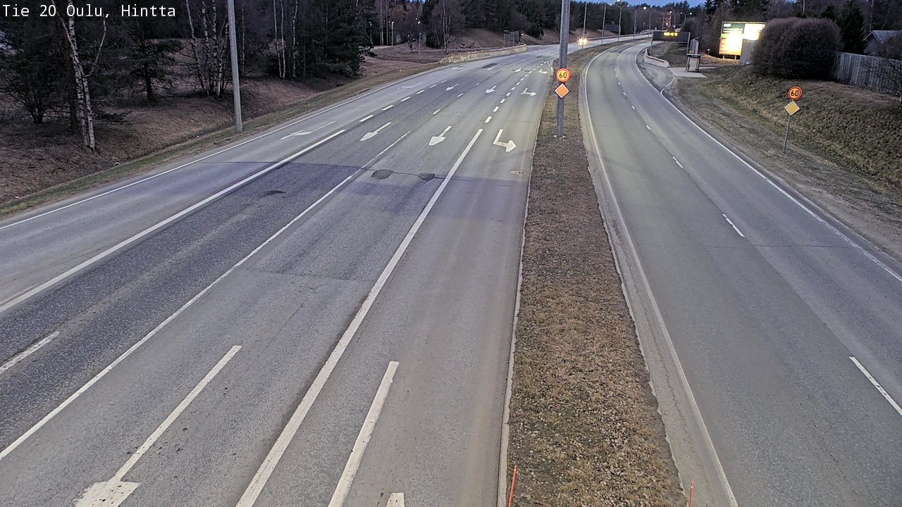 Weather Camera Image Road 20 Oulu, Hintta, Oulu, Pohjois-Pohjanmaa