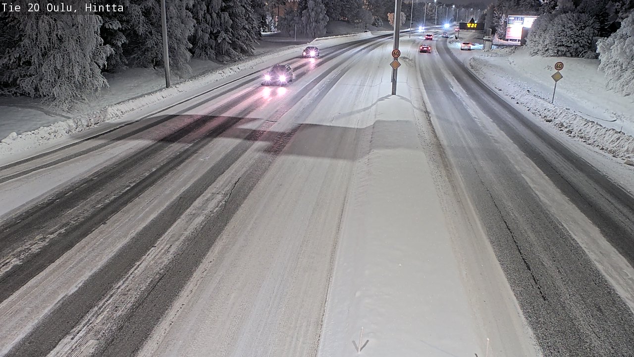 Weather Camera Image Väg 20 Uleåborg, Hintta, Oulu, Pohjois-Pohjanmaa