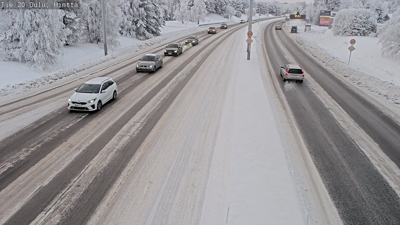 Weather Camera Image Väg 20 Uleåborg, Hintta, Oulu, Pohjois-Pohjanmaa