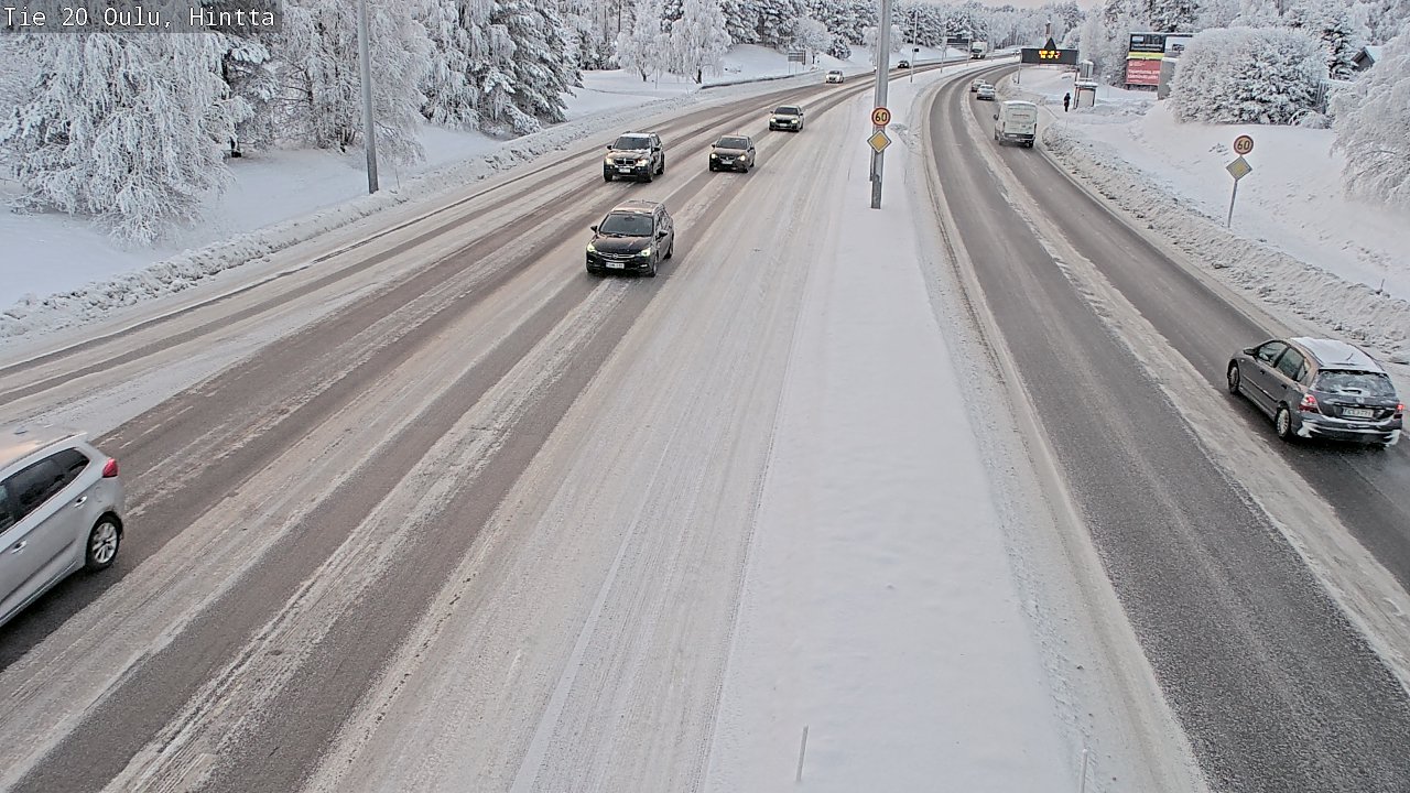 Weather Camera Image Väg 20 Uleåborg, Hintta, Oulu, Pohjois-Pohjanmaa