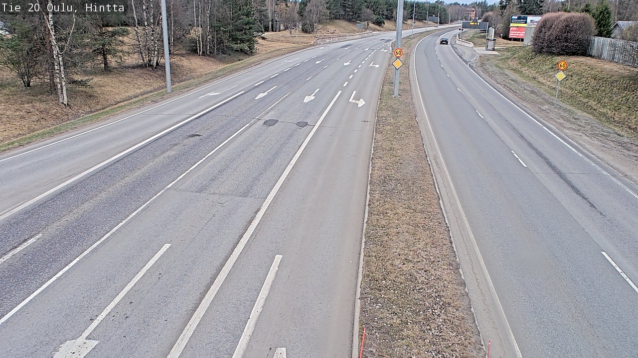 Weather Camera Image Road 20 Oulu, Hintta, Oulu, Pohjois-Pohjanmaa