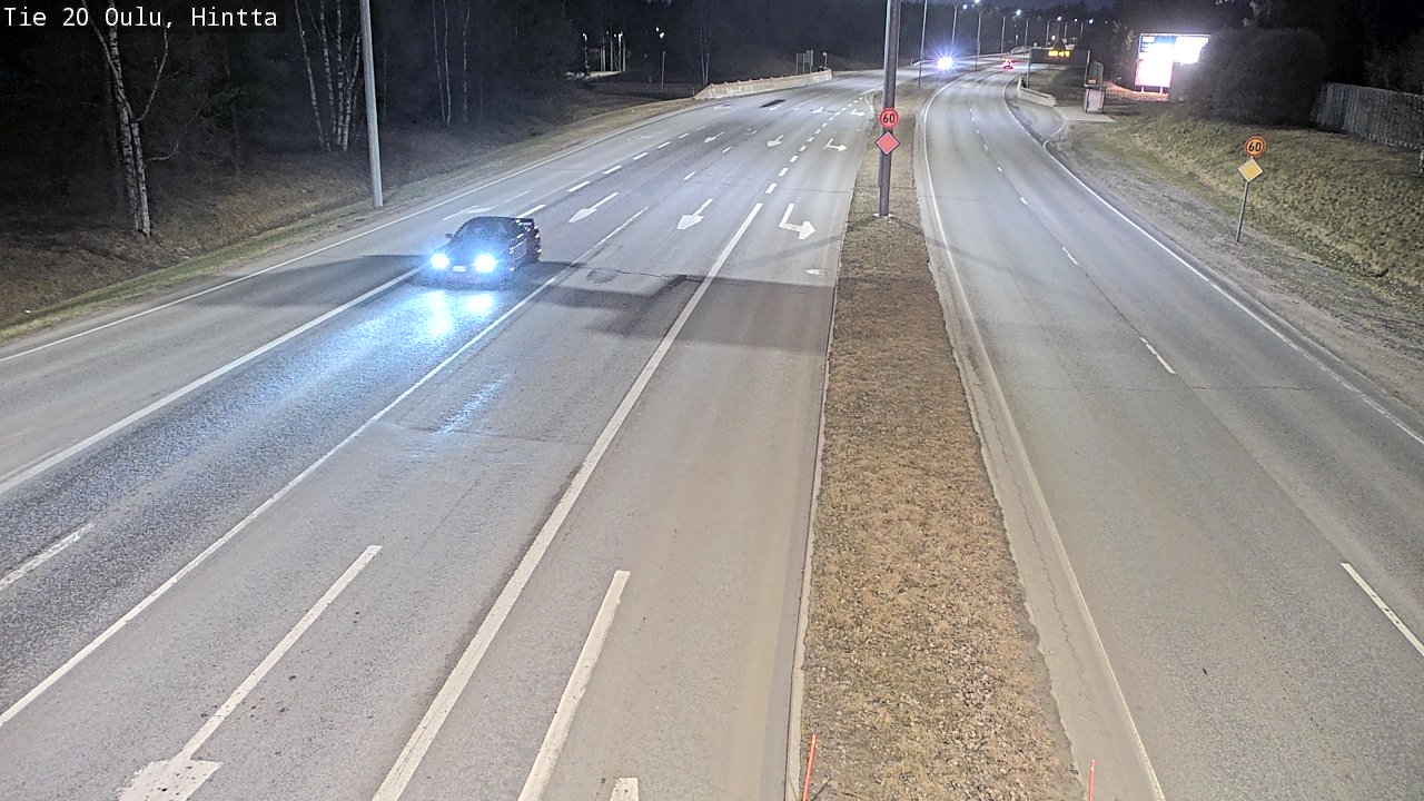 Weather Camera Image Väg 20 Uleåborg, Hintta, Oulu, Pohjois-Pohjanmaa