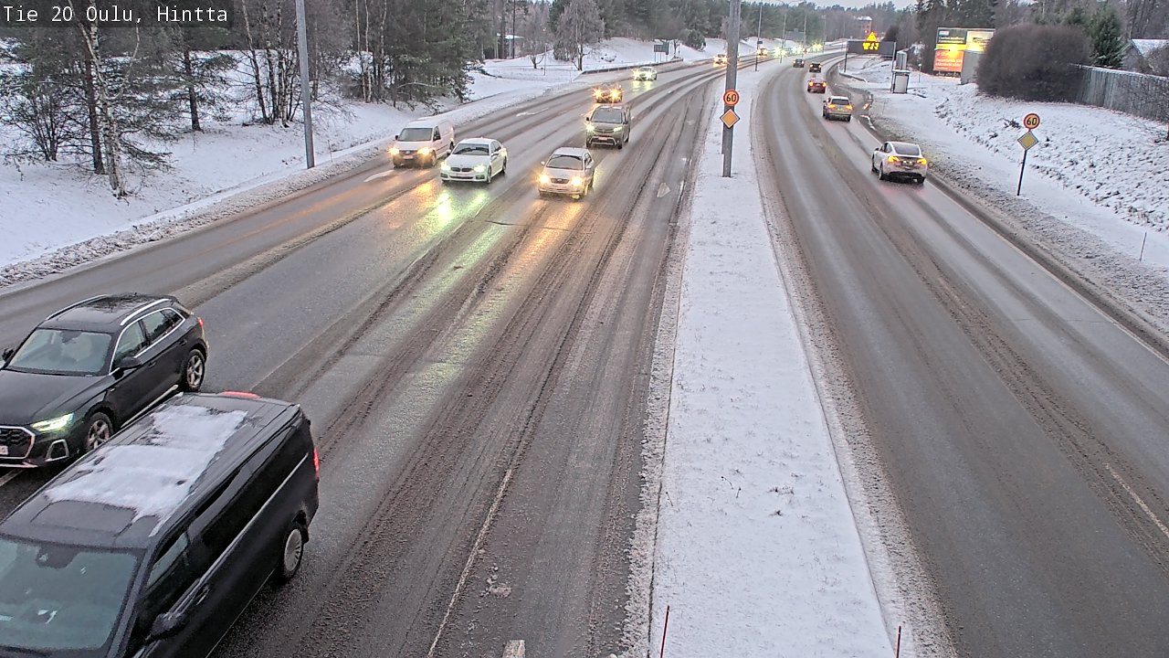 Weather Camera Image Väg 20 Uleåborg, Hintta, Oulu, Pohjois-Pohjanmaa
