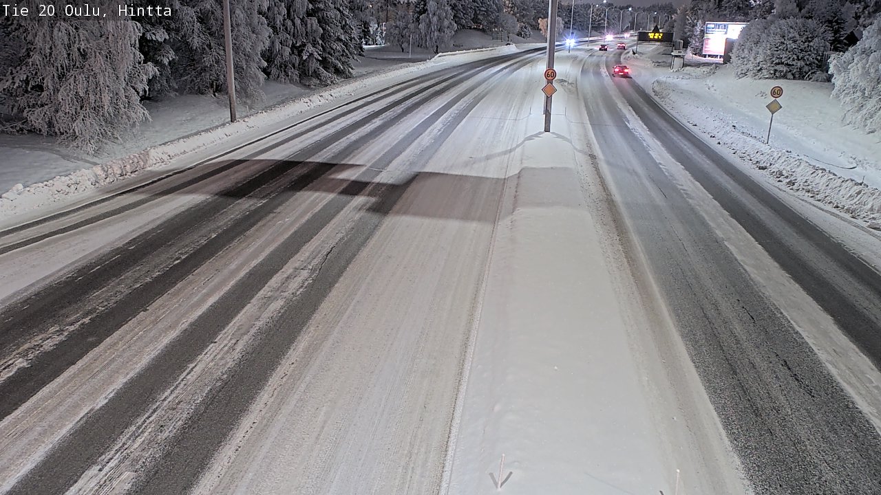 Weather Camera Image Väg 20 Uleåborg, Hintta, Oulu, Pohjois-Pohjanmaa