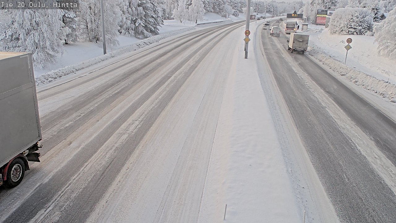 Weather Camera Image Väg 20 Uleåborg, Hintta, Oulu, Pohjois-Pohjanmaa
