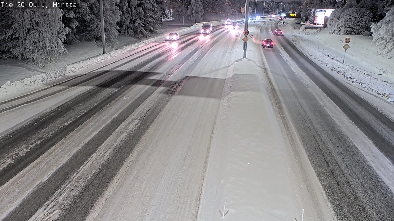 Weather Camera Image Väg 20 Uleåborg, Hintta, Oulu, Pohjois-Pohjanmaa