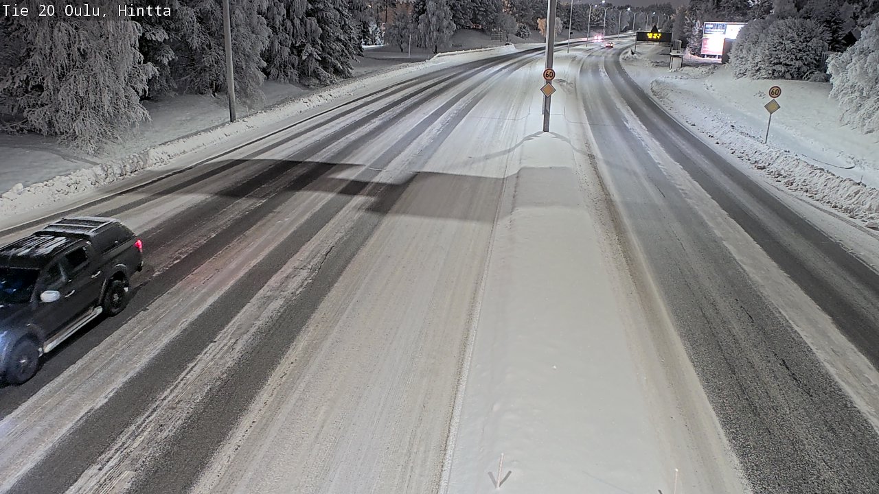 Weather Camera Image Väg 20 Uleåborg, Hintta, Oulu, Pohjois-Pohjanmaa