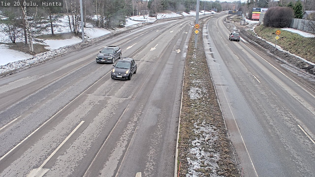 Weather Camera Image Väg 20 Uleåborg, Hintta, Oulu, Pohjois-Pohjanmaa