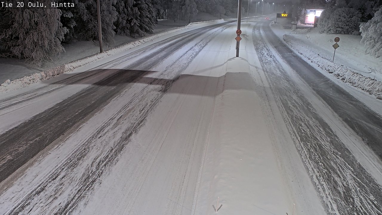 Weather Camera Image Road 20 Oulu, Hintta, Oulu, Pohjois-Pohjanmaa
